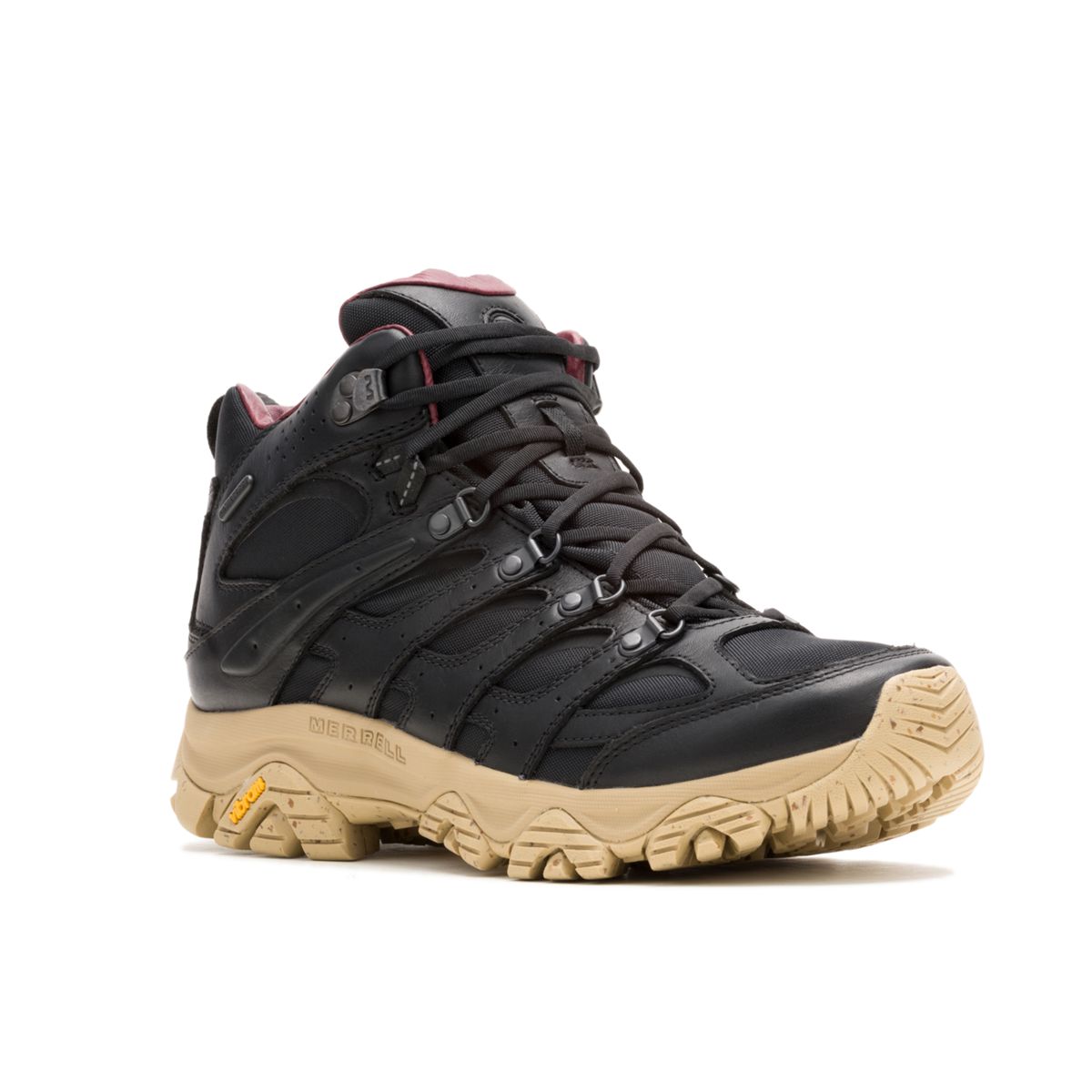 Moab 3 Mesa Luxe Leather Mid Waterproof, Black/Tan, dynamic 2