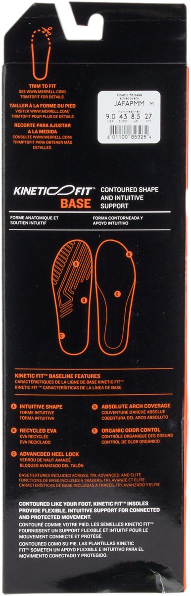 Kinetic Fit™ Base AL Footbed Wide Width, Recovery, dynamic 4