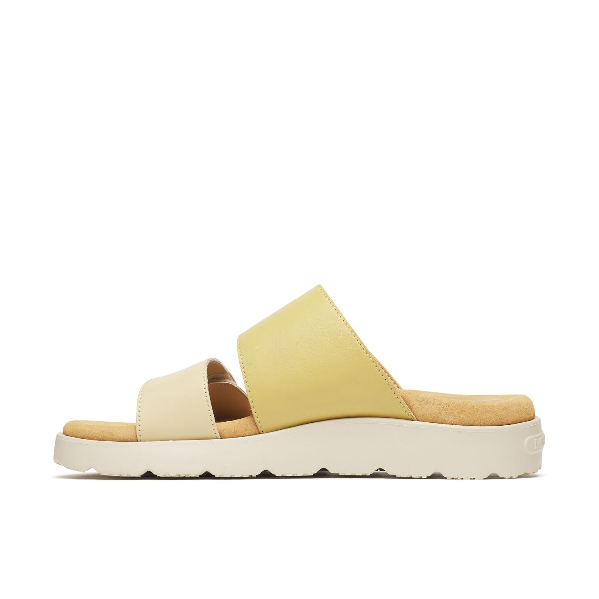 Fleur Leather Slide, Caramel/Almond, dynamic 6