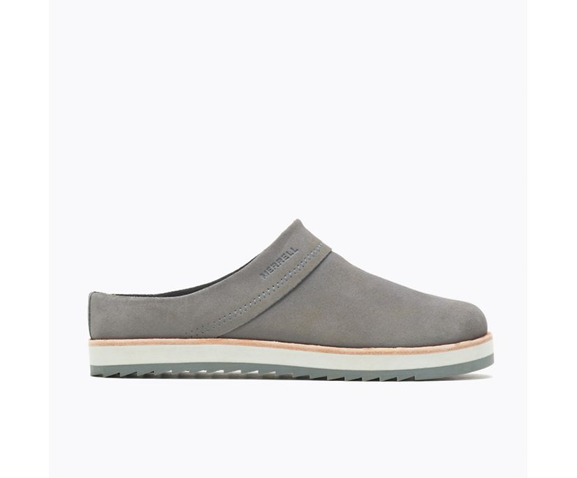 Juno Clog Suede, Charcoal, dynamic
