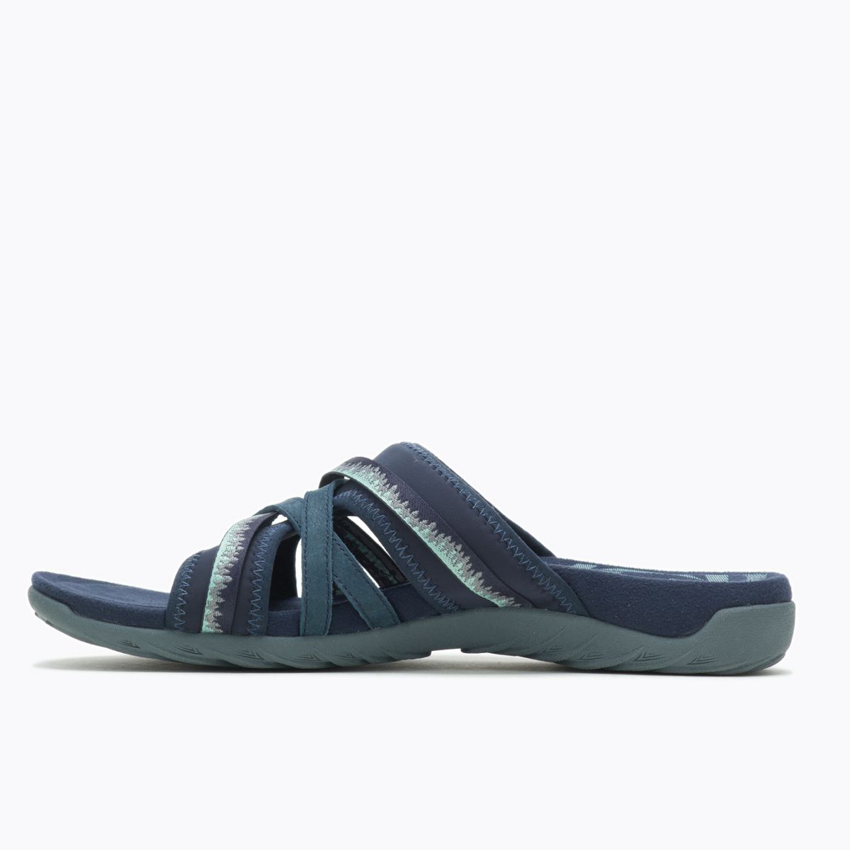 Terran 3 Cush Slide Wide Width, Navy, dynamic 3