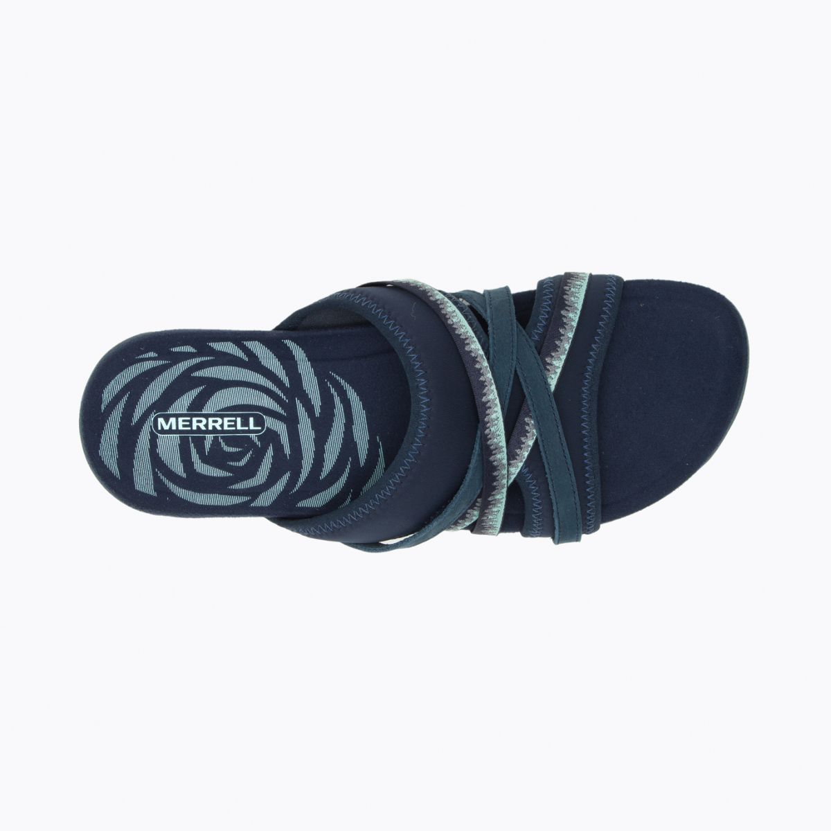 Terran 3 Cush Slide Wide Width, Navy, dynamic 6