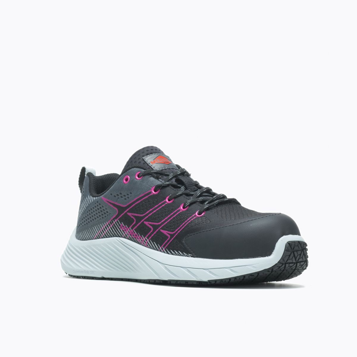 Moab Flight Carbon Fiber Work Shoe, Black/Fuchsia, dynamic 2