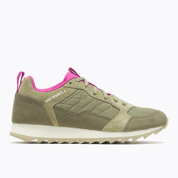 Alpine Sneaker, Olive/Fuchsia, dynamic