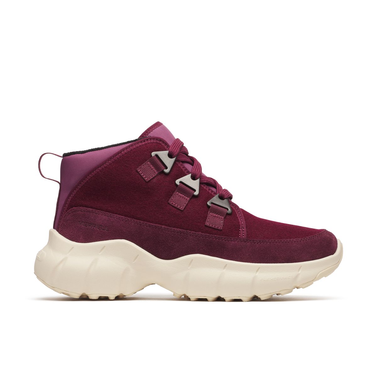 Clover Mid Wool Waterproof, Dark Cherry, dynamic