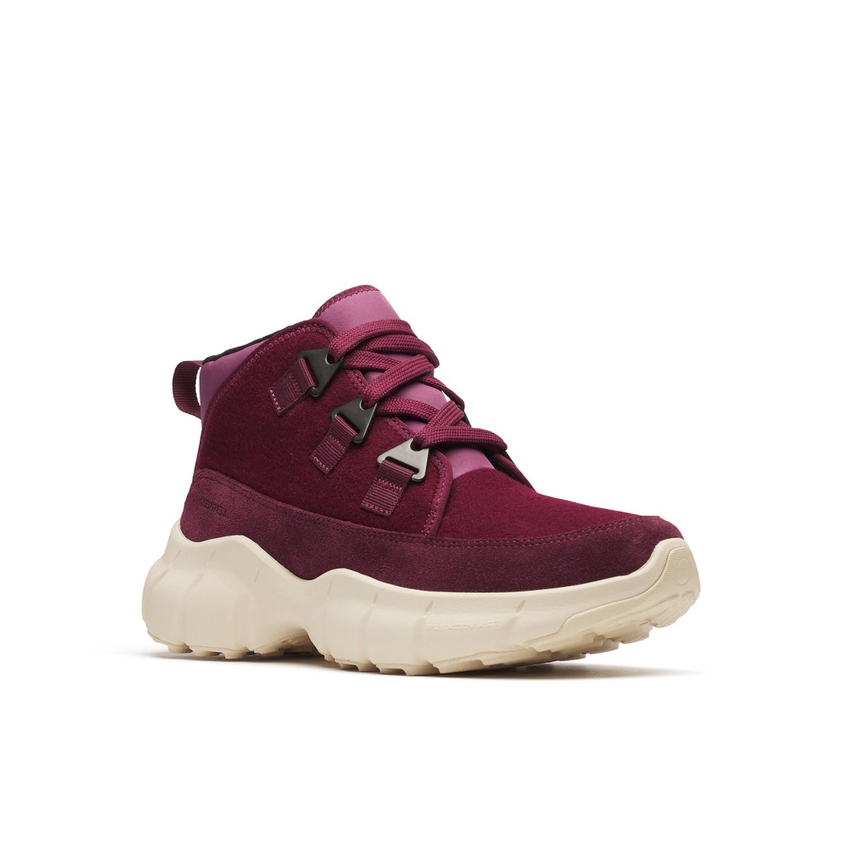 Clover Mid Wool Waterproof, Dark Cherry, dynamic 2