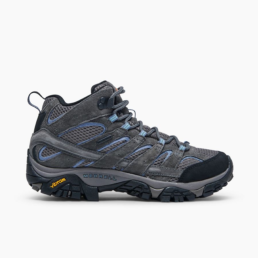 Mens Merrell Moab 2 Granite Gray Waterproof Anti Slip Hiking Shoes New In Box 
