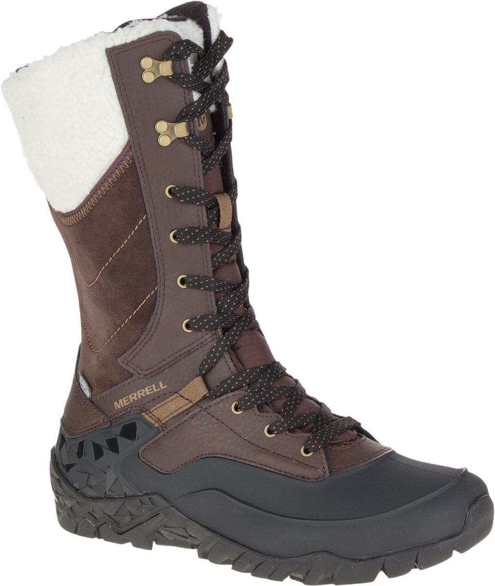 Merrell women's chateau tall lace polar waterproof snow outlet boot