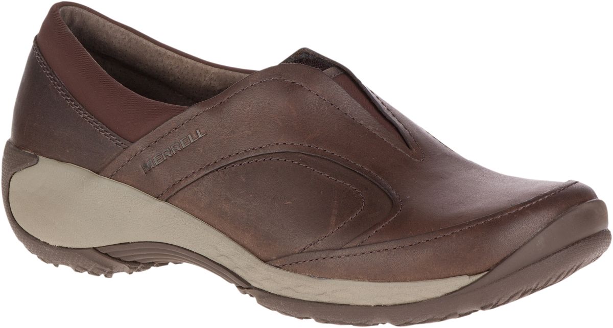 merrell leather slip on