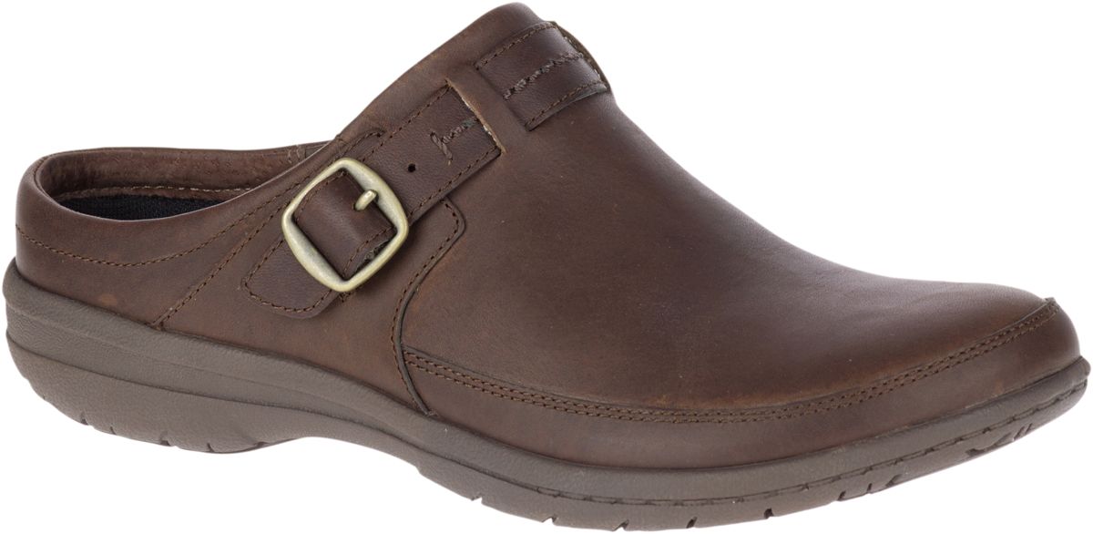 merrell leather slip on