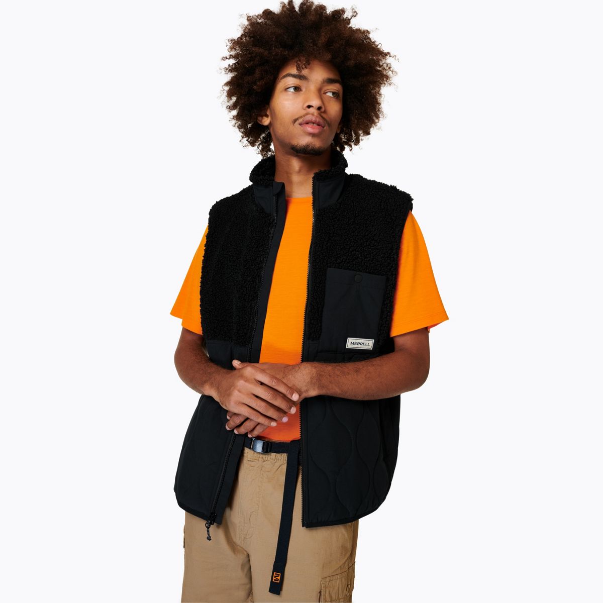 Sherpa fleece hot sale vest men's