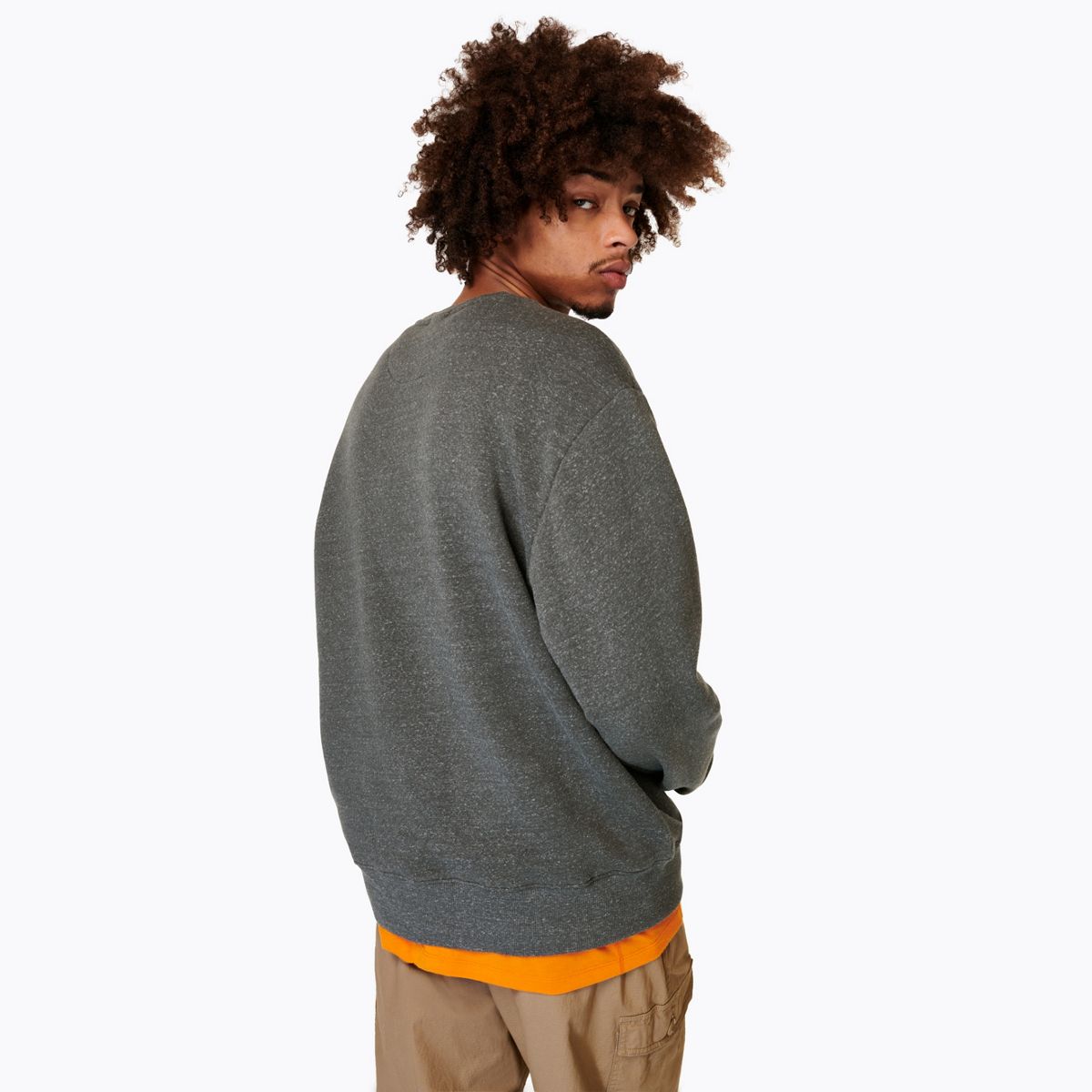 Woosah Crew Neck, Asphalt Heather, dynamic 2
