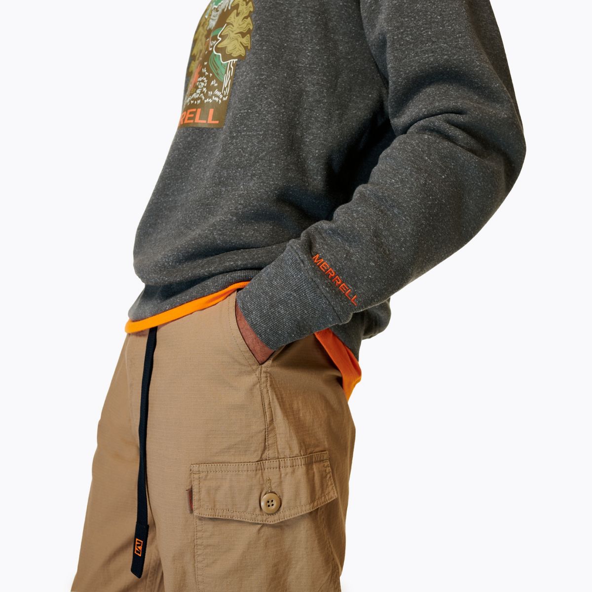 Woosah Crew Neck, Asphalt Heather, dynamic 4