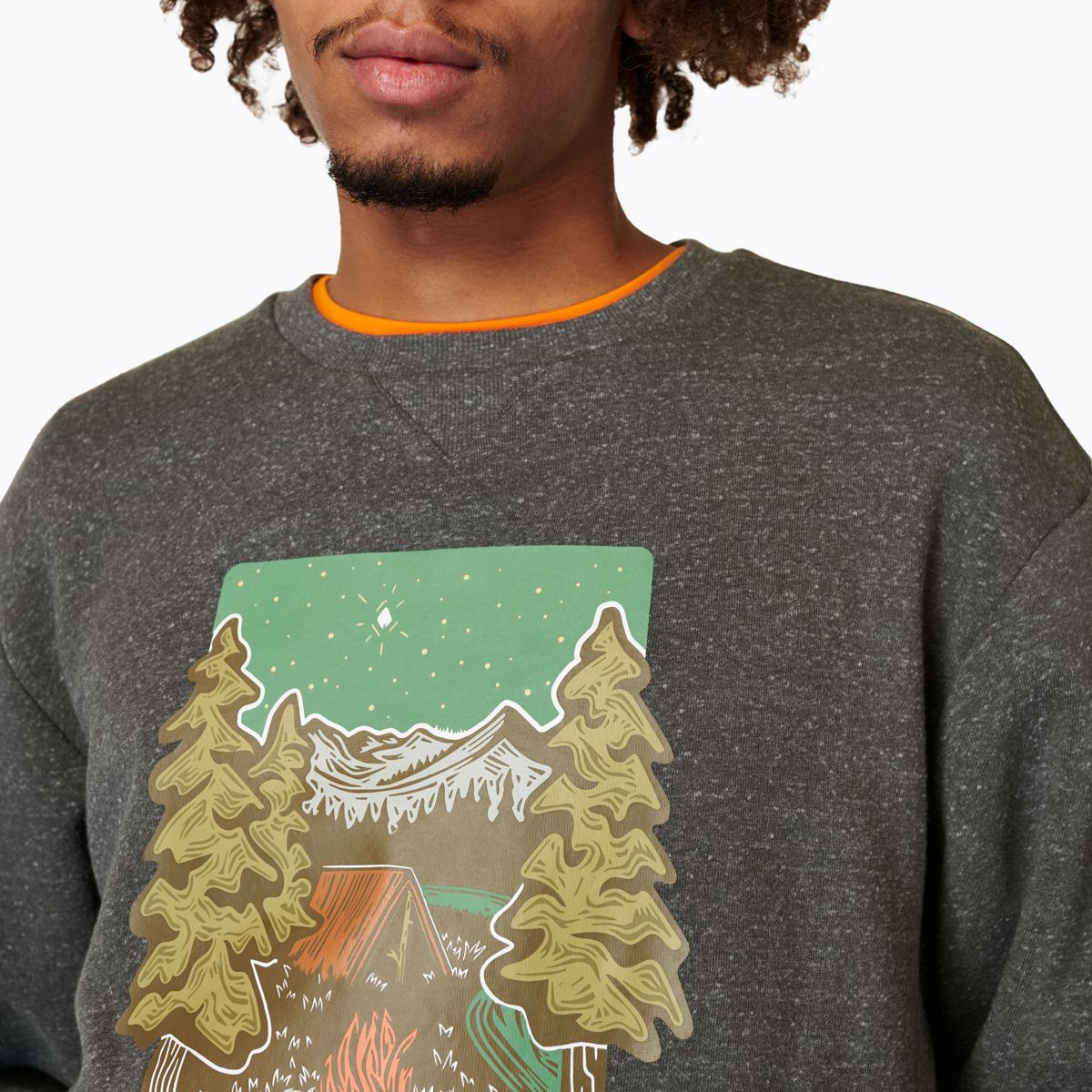 Woosah Crew Neck, Asphalt Heather, dynamic 3