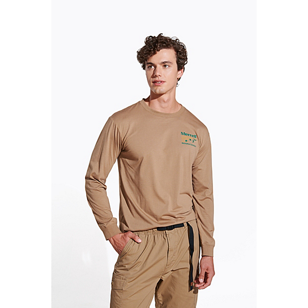 Great Outdoors Long Sleeve Tee, Sepia Tint, dynamic