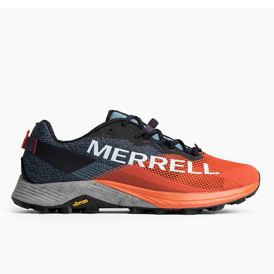 Merrell Mens Trail Crusher Trainers Fired Red Sports Fitness Lace Up Shoe J37753 