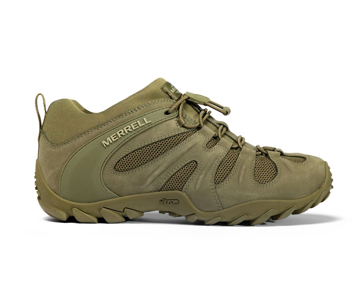 Chameleon 8 Stretch Tactical Work Shoe, Dark Olive, dynamic