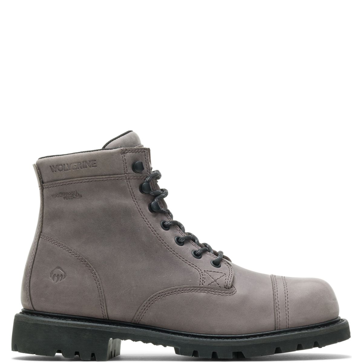 grey steel toe boots