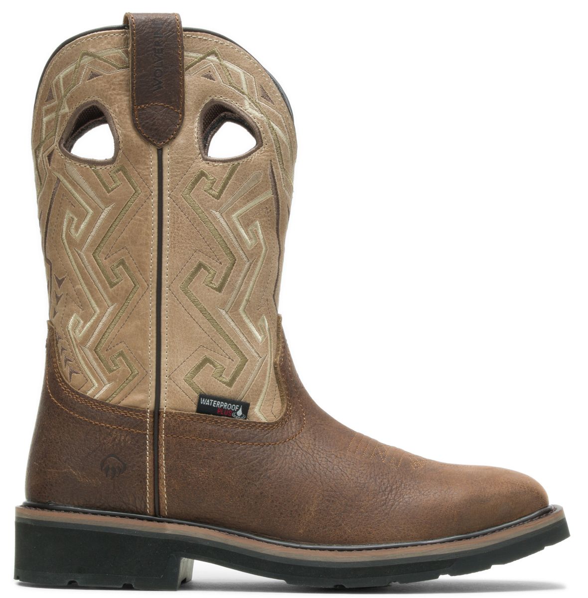 wolverine men's rancher square toe work boots