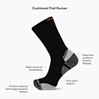 Cushion Trail Runner Tab Sock, Black, dynamic 4