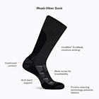 Moab Hiker Quarter Sock, Charcoal, dynamic 3