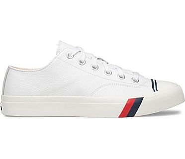 Unisex Royal Lo Classic Leather Sneaker, White, dynamic