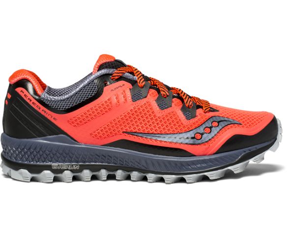Red Saucony Peregrine 8 Womens Trail Running Shoes 