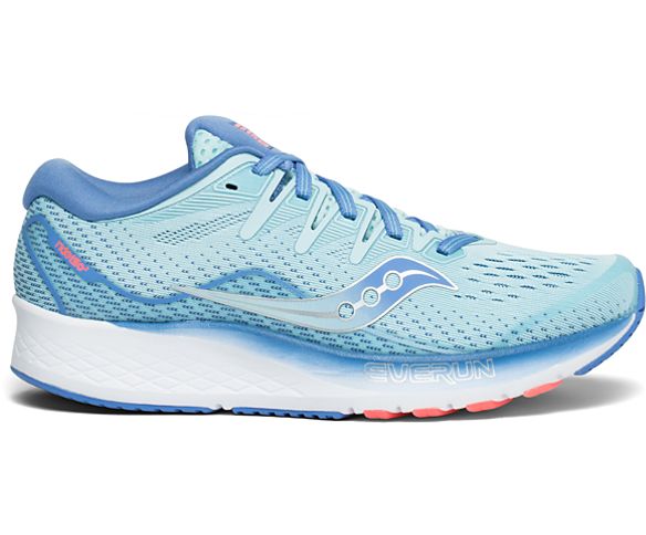 Saucony Womens Ride ISO Running Shoes Standard White Noise B Width 
