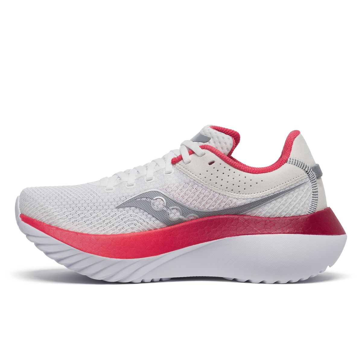 Kinvara Pro, White | Cayenne, dynamic 3