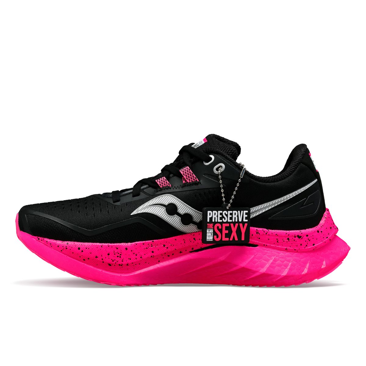 Black Girls Run X Saucony Endorphin Speed 4, Black | Pink, dynamic 4