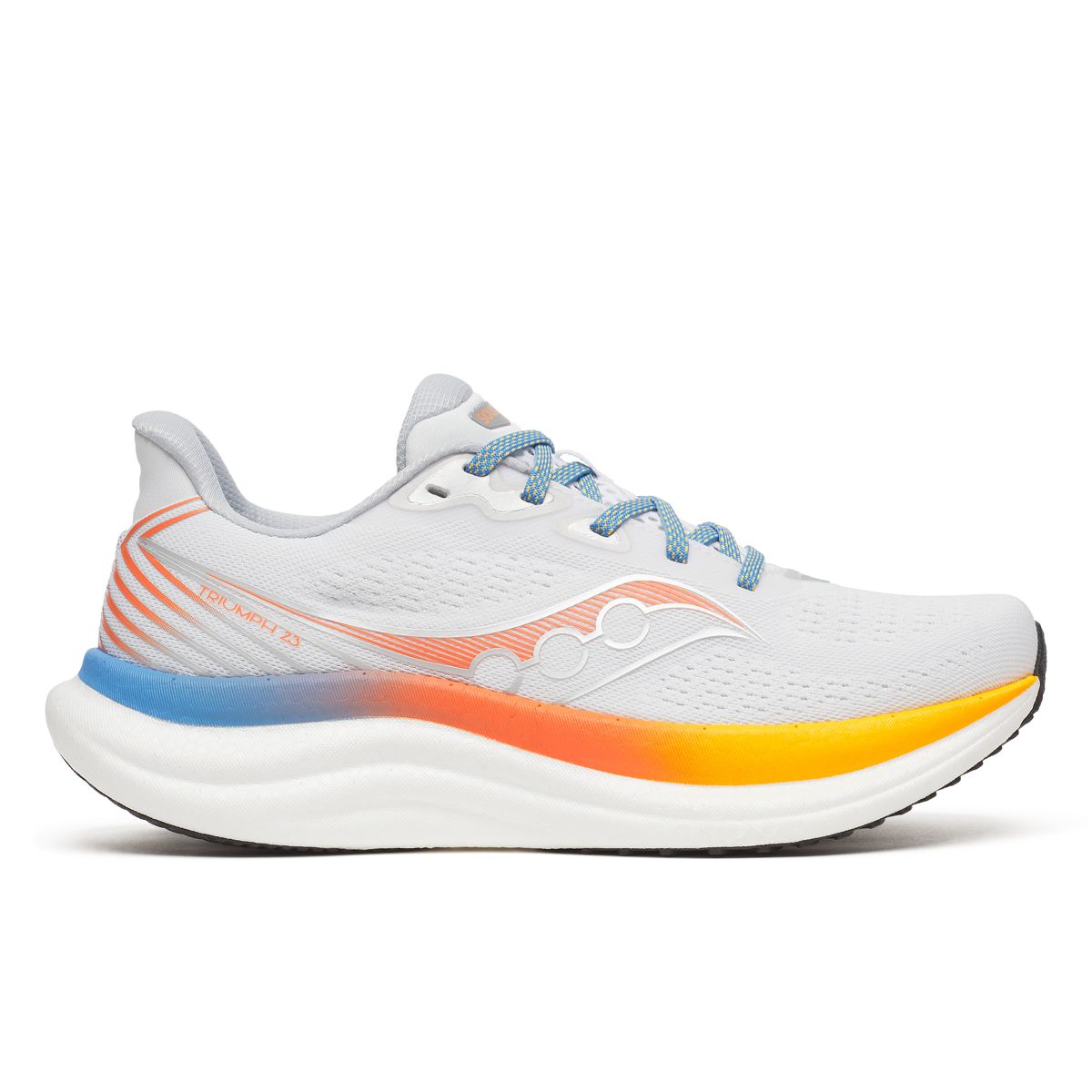 Every Woman's Marathon X Saucony Triumph 23, White | Sunset, dynamic