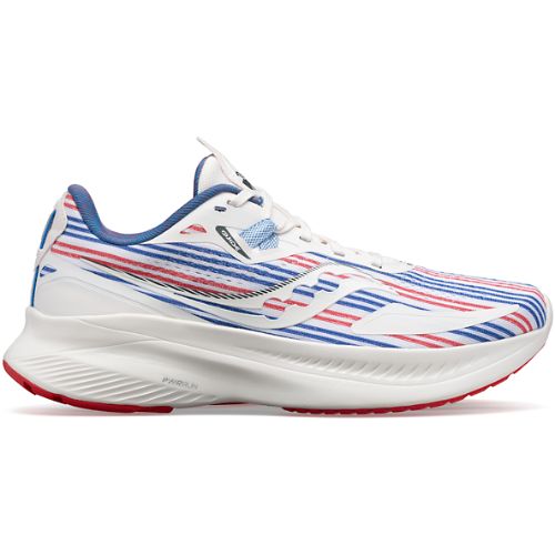 Saucony Guide 15 Men's or Women's Running Shoes (White/Red/Blue)
