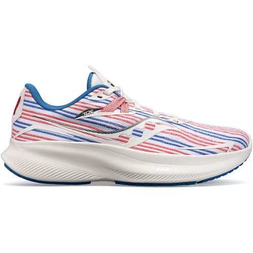 Saucony Banner Ride 15 Men's Running Shoes (White/Blue/Red)