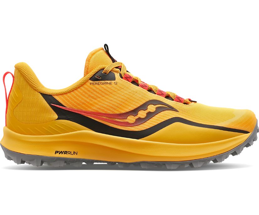 Saucony Men's Peregrine 12 Trail Running Shoes (Vizigld/Vizired; various sizes)