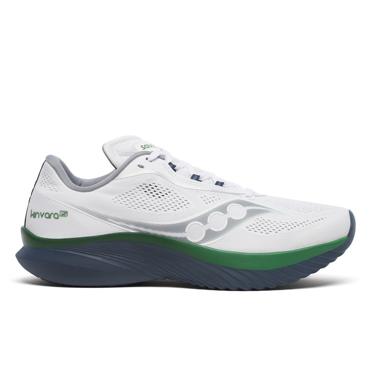 Kinvara 15, White | Navy, dynamic