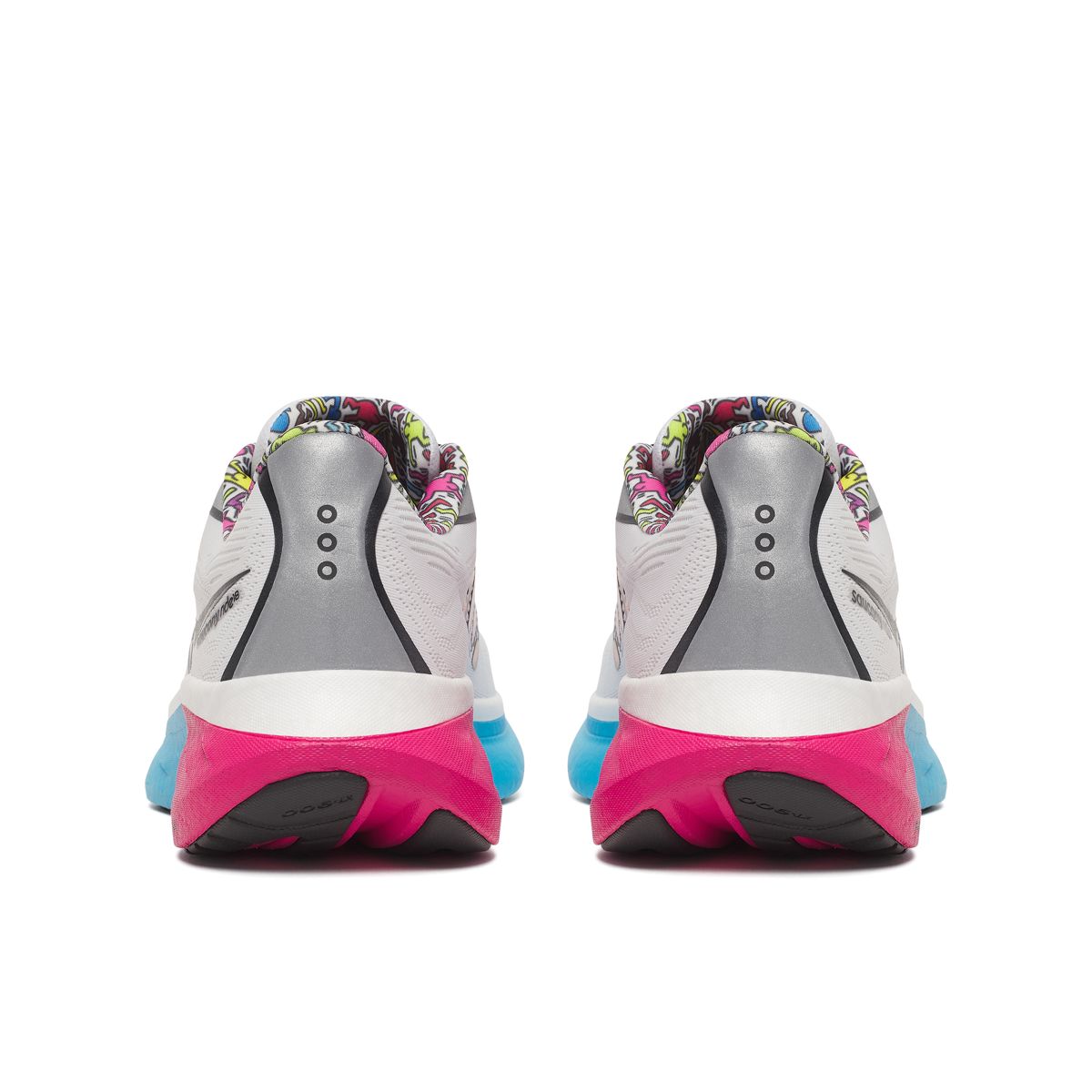 Keith Haring X Saucony Ride 18, White | Aqua | Pink, dynamic 6