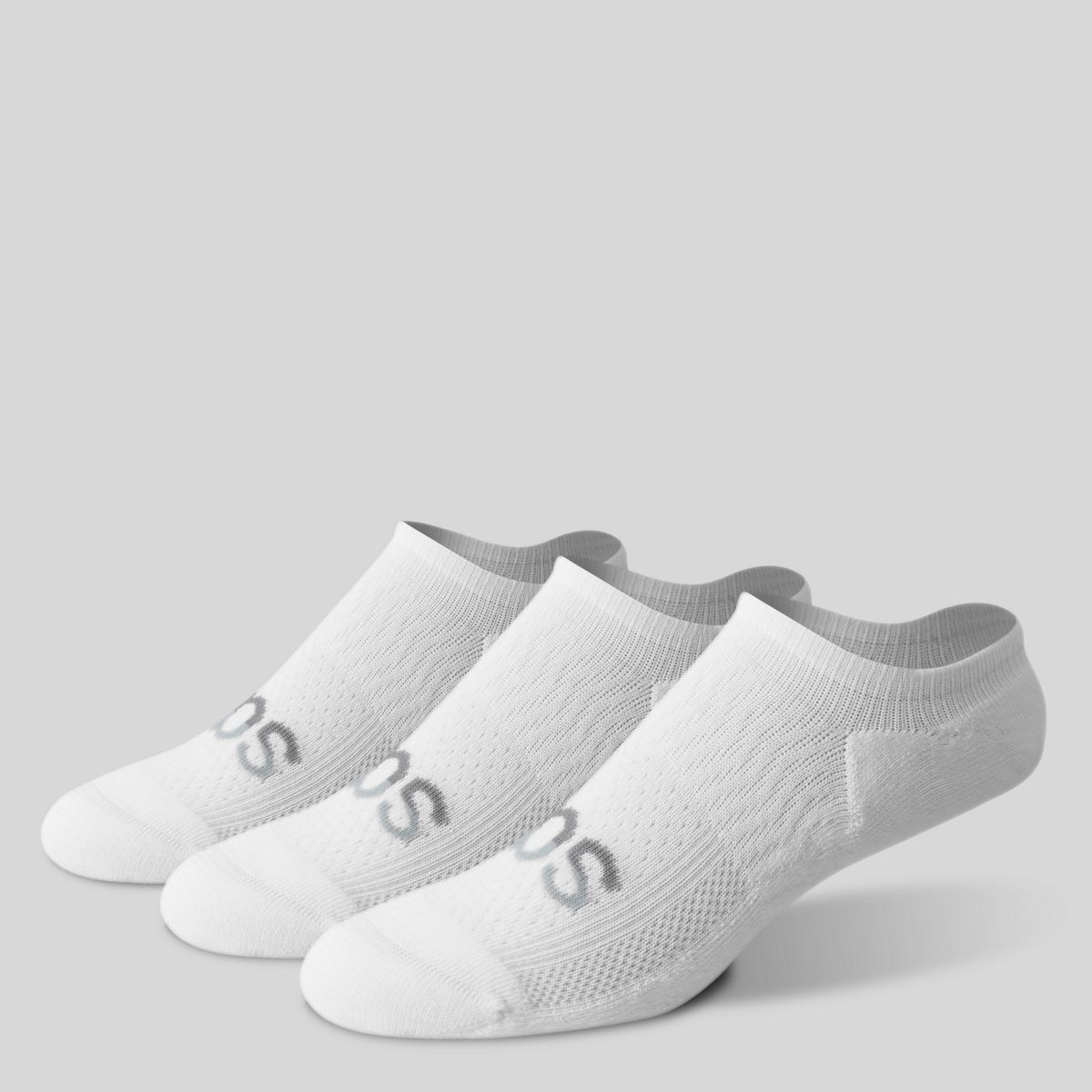 Inferno Cushion Sneaker 3-Pack Sock, White, dynamic