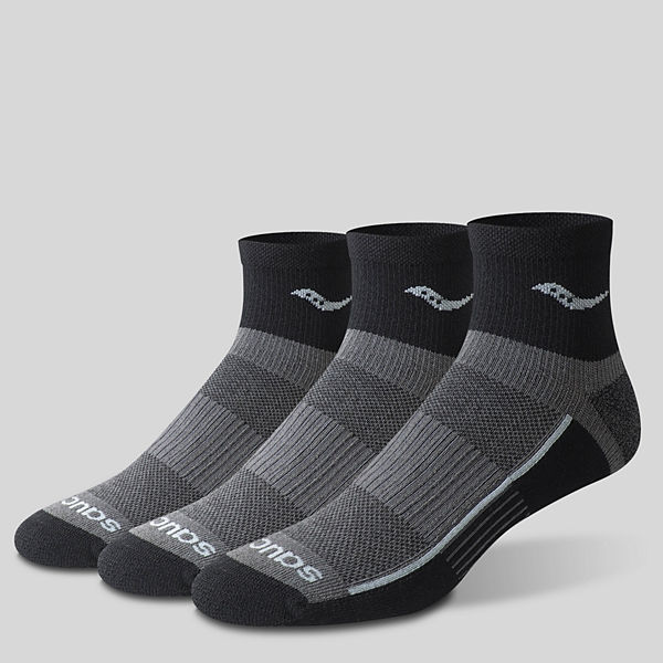 Inferno Quarter 3-Pack Socks, Black, dynamic