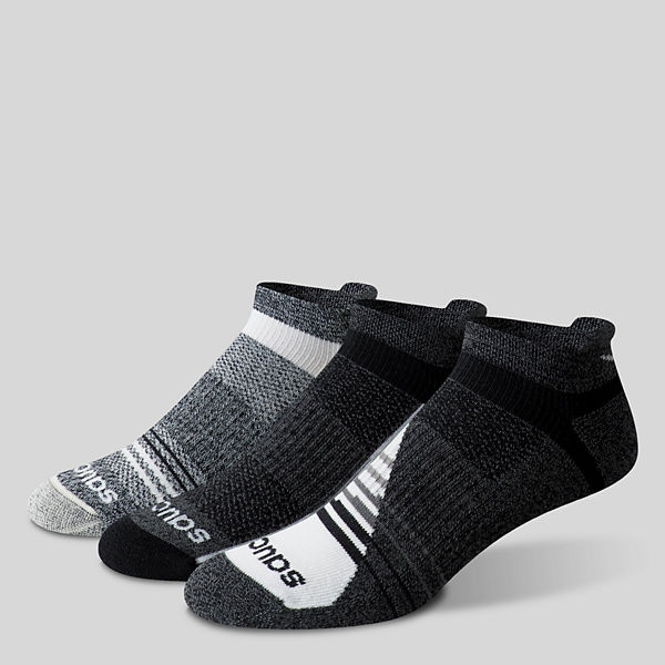Inferno Merino Wool Blend No Show 3-Pack Sock, Grey Marl, dynamic