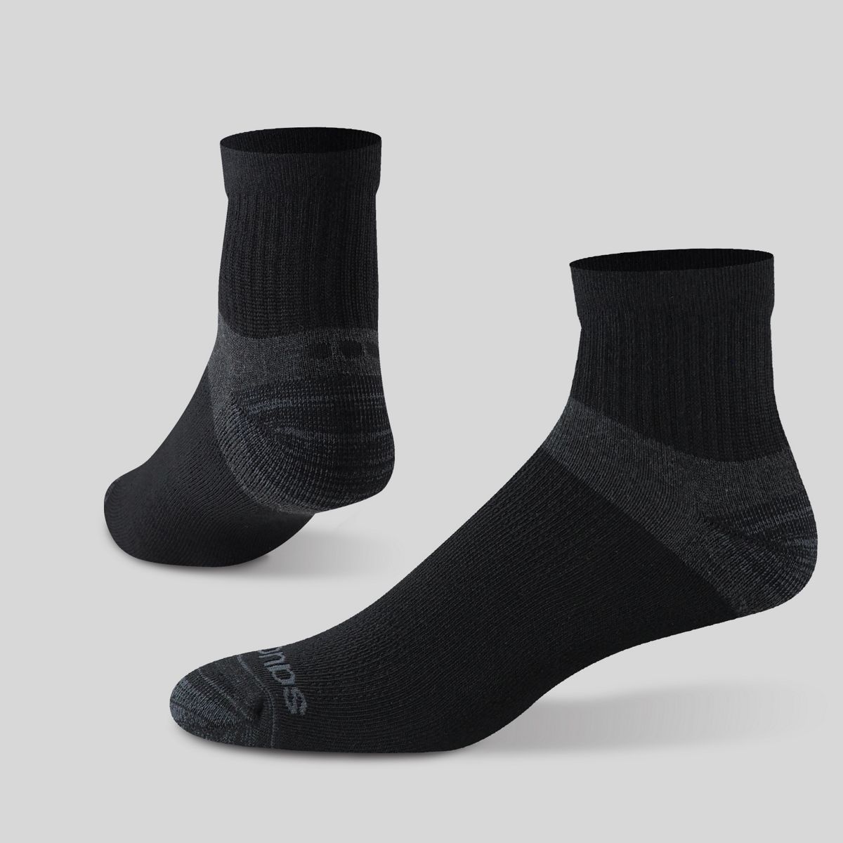 Inferno Cushion Quarter Sock, Black, dynamic 2