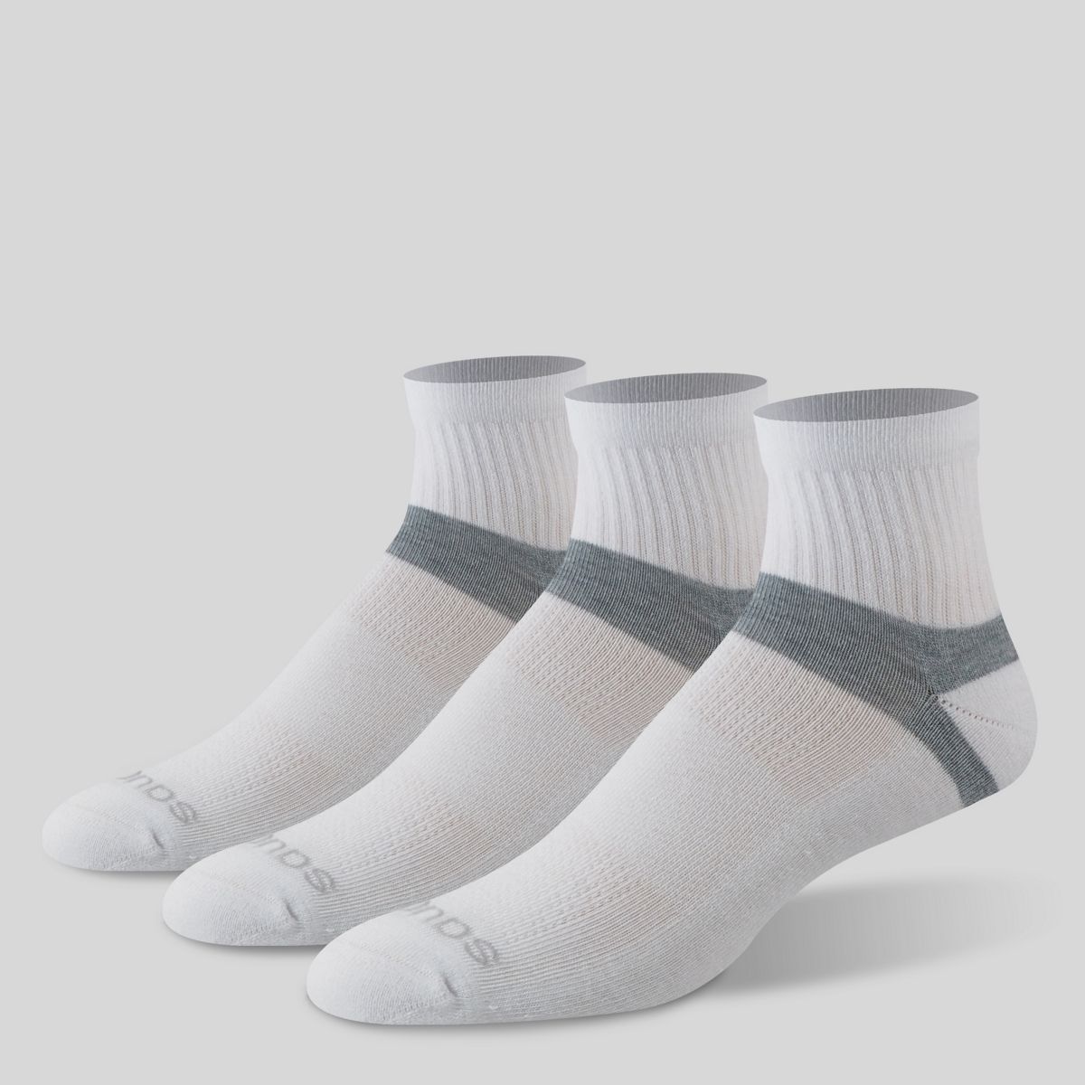 Inferno Quarter 3-Pack Socks, White, dynamic