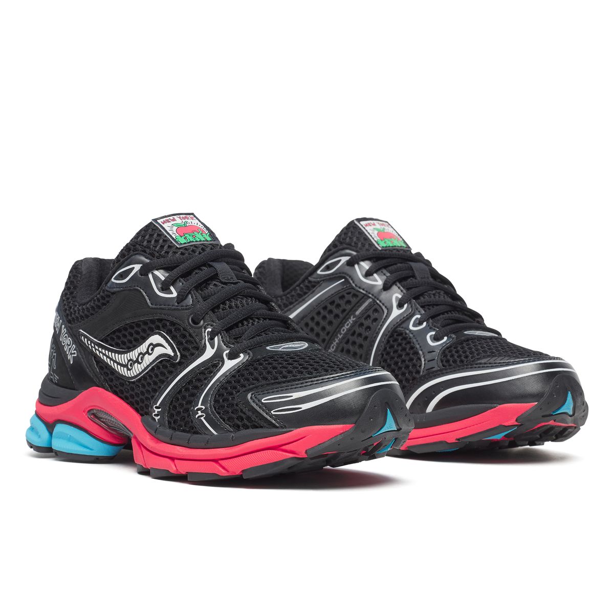 Keith Haring X Saucony NYC ProGrid Triumph 4, Black | Red, dynamic 2