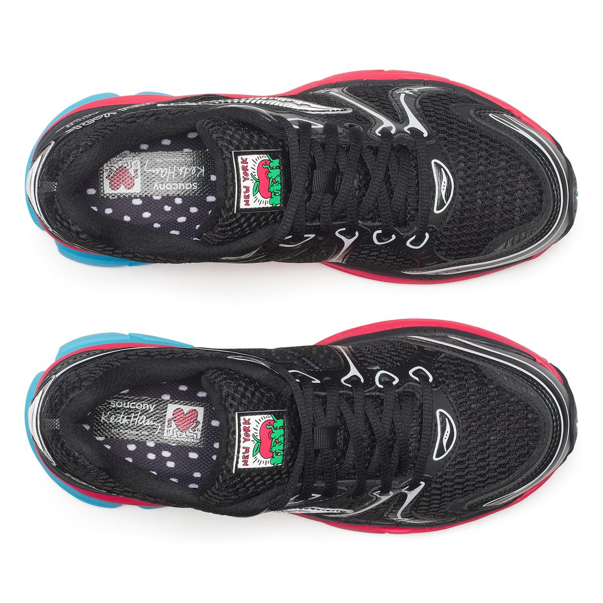 Keith Haring X Saucony NYC ProGrid Triumph 4, Black | Red, dynamic 4
