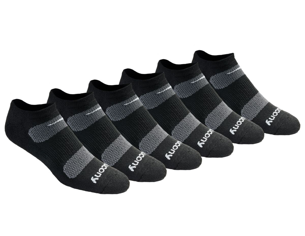 Legacy Performance No Show 6-Pack Socks, Black, dynamic