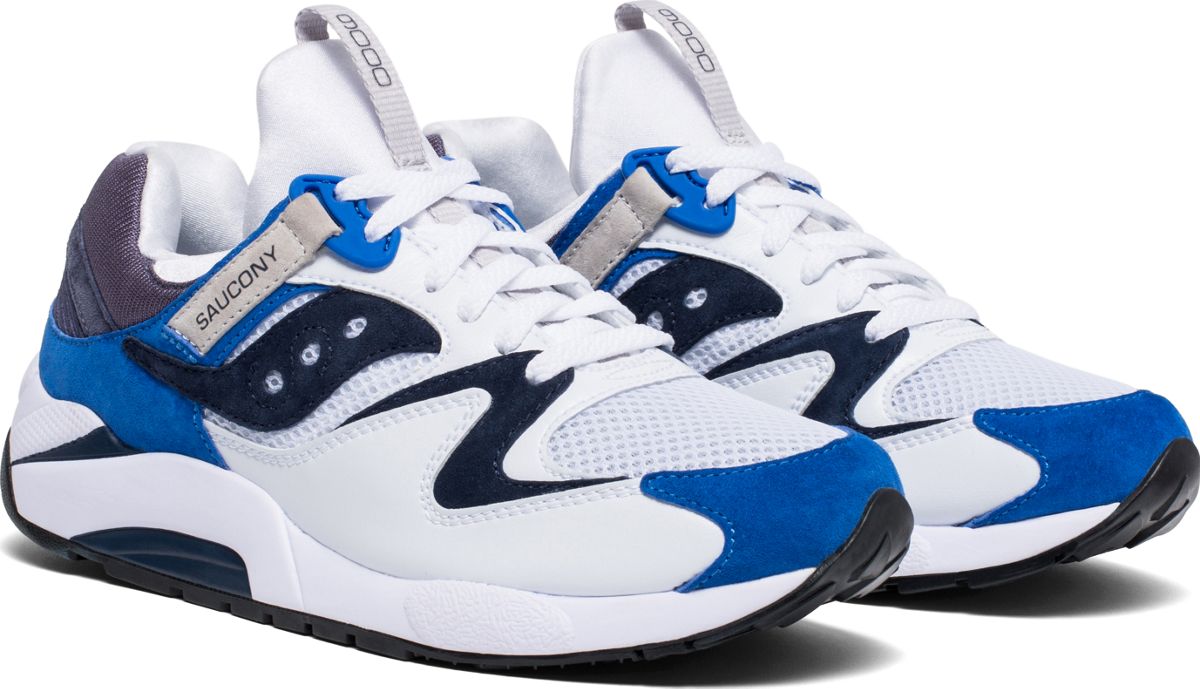 Grid 9000 Premium Suede, White | Blue, dynamic 5