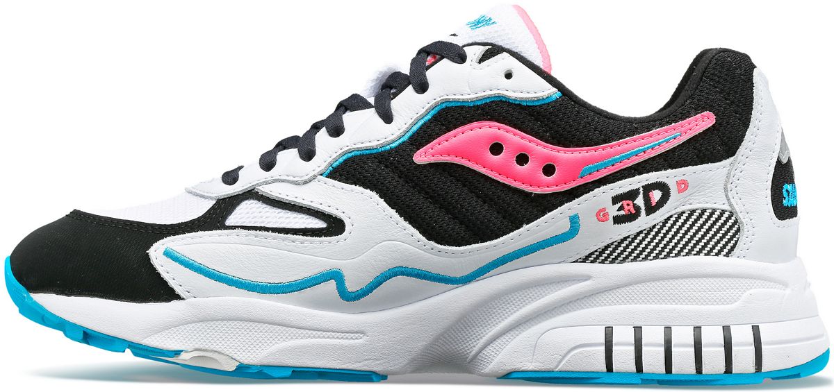 3D Grid™ Hurricane, White | Black | Pink, dynamic 2