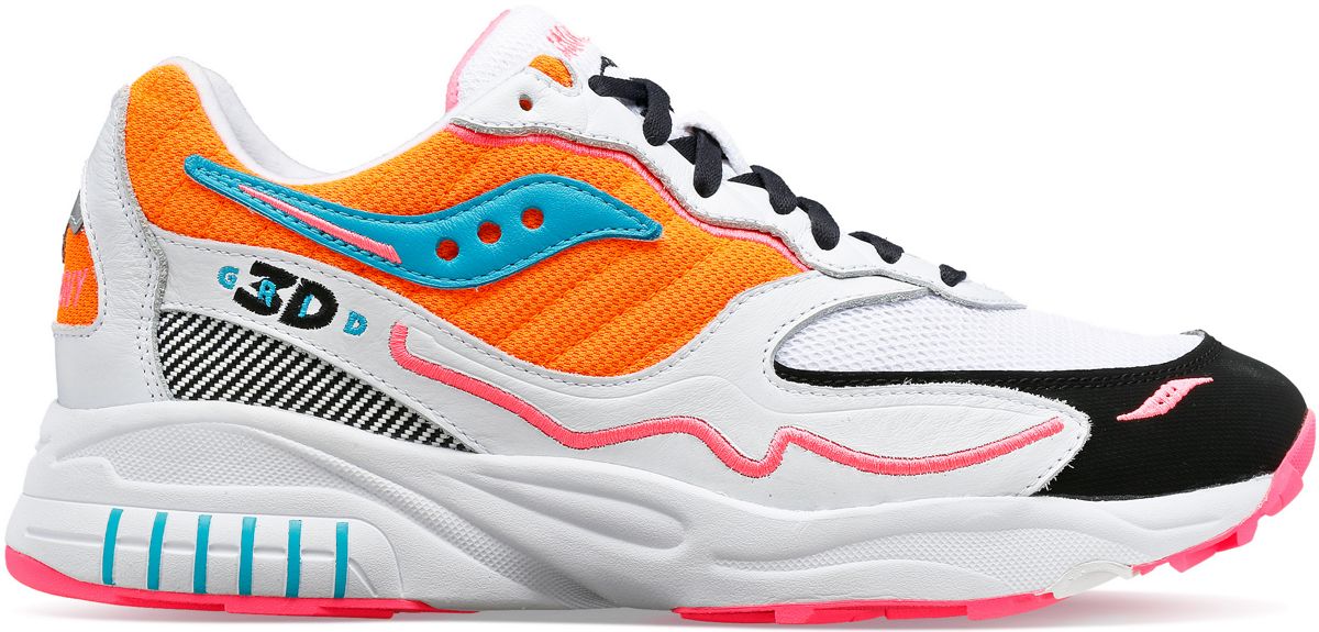 3D Grid™ Hurricane, White | Orange, dynamic 1