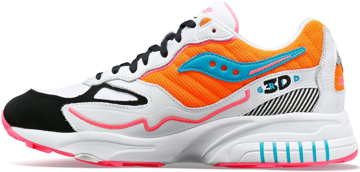 3D Grid™ Hurricane, White | Orange, dynamic 2