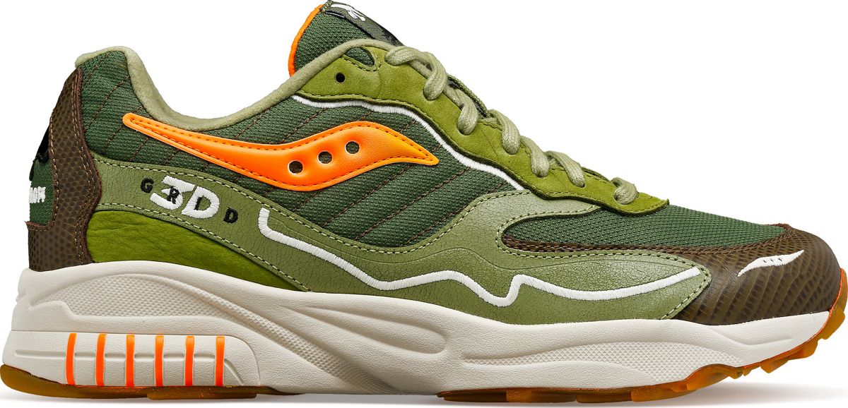 Saucony X Maybe Tomorrow 3D Grid Hurricane, Tortoise, dynamic 1