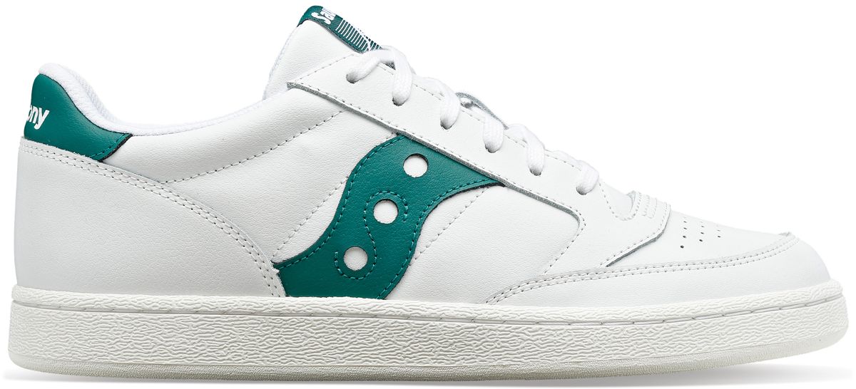 Jazz Court PU, White | Green, dynamic 1